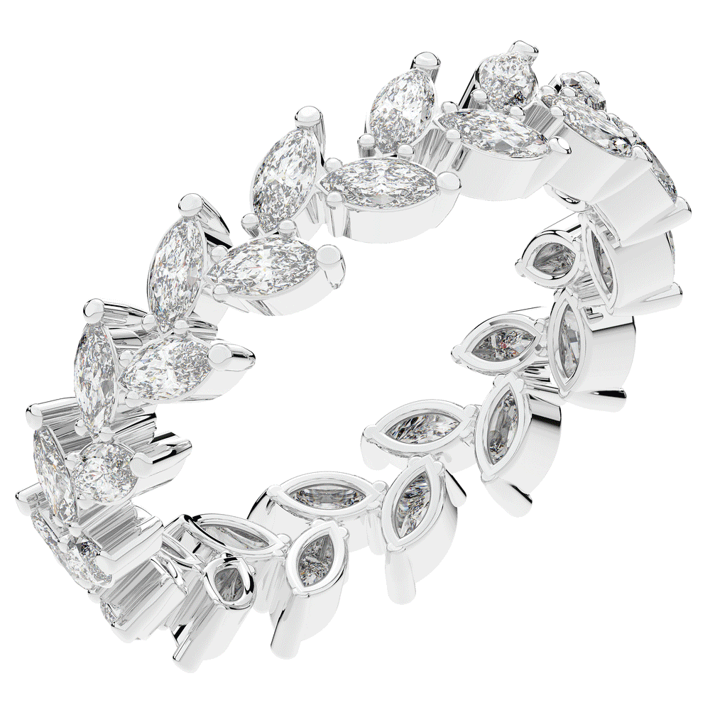 1.30CT.TW MARQUISE LAB DIAMOND ETERNITY WEDDING BAND - Nazarelle