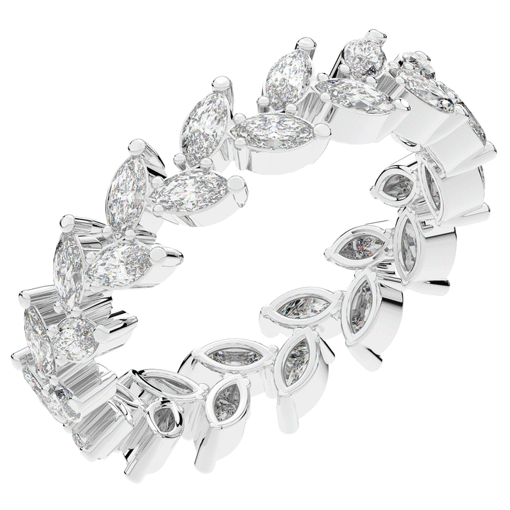 1.30CT.TW MARQUISE LAB DIAMOND ETERNITY WEDDING BAND - Nazarelle