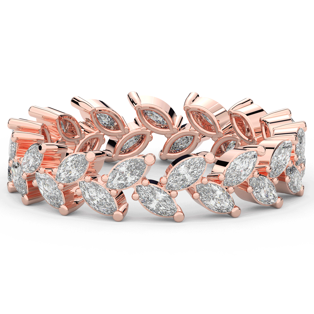 1.30CT.TW MARQUISE LAB DIAMOND ETERNITY WEDDING BAND - Nazarelle