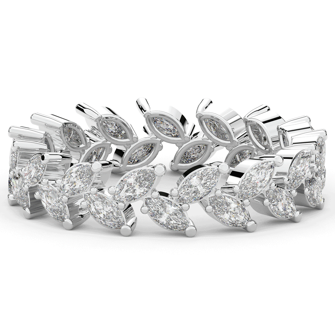 1.30CT.TW MARQUISE LAB DIAMOND ETERNITY WEDDING BAND - Nazarelle