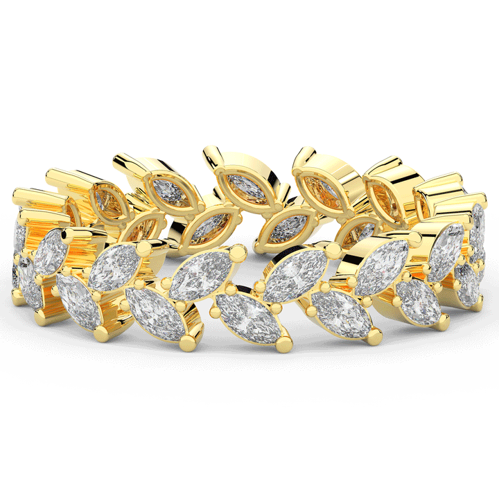 1.30CT.TW MARQUISE LAB DIAMOND ETERNITY WEDDING BAND - Nazarelle