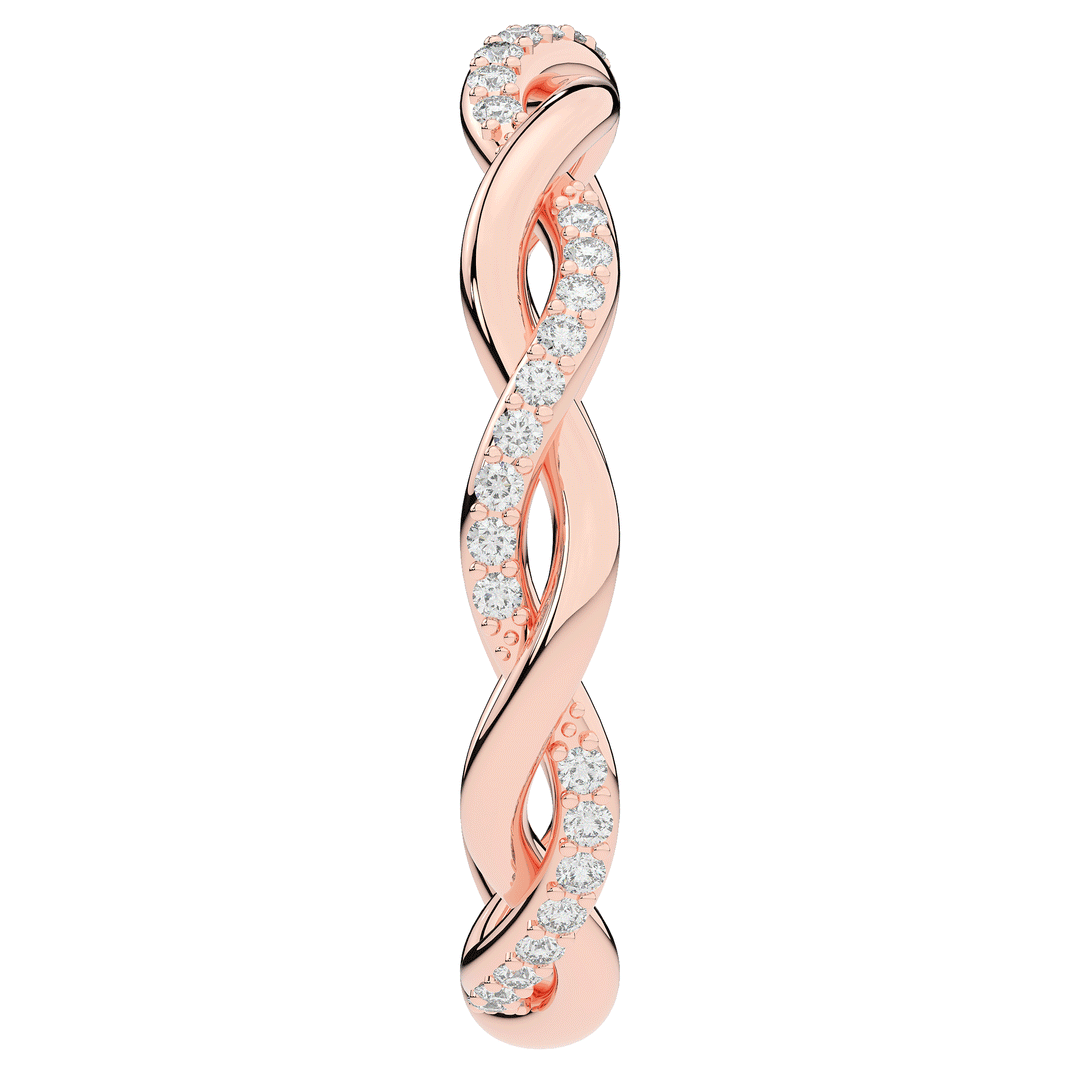 0.20CT.TW LAB DIAMOND TWIST ETERNITY WEDDING BAND - Nazarelle