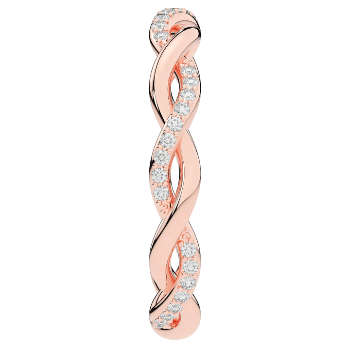 0.20CT.TW LAB DIAMOND TWIST ETERNITY WEDDING BAND - Nazarelle