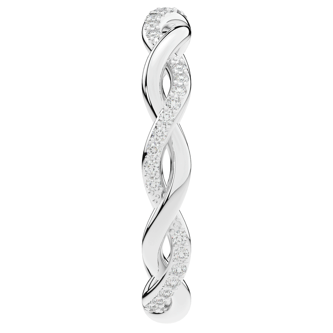 0.20CT.TW LAB DIAMOND TWIST ETERNITY WEDDING BAND - Nazarelle