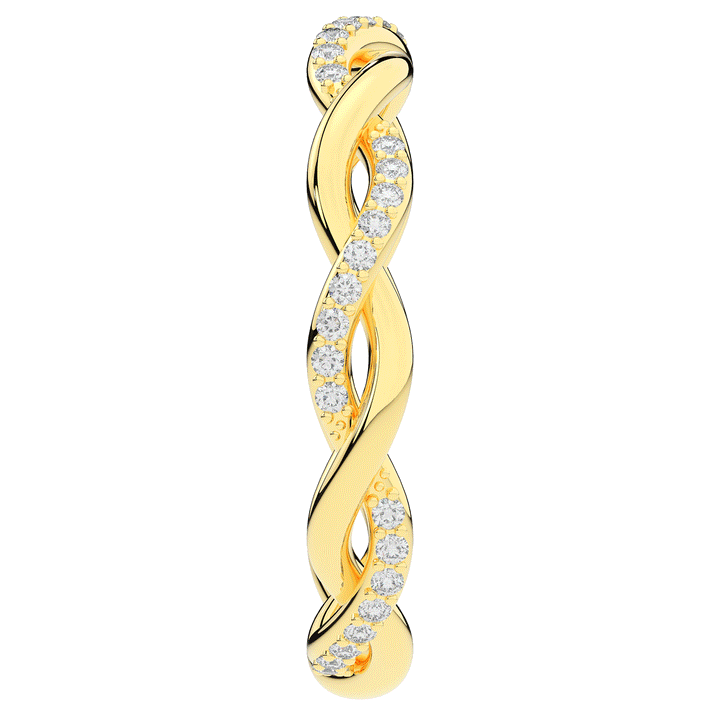 0.20CT.TW LAB DIAMOND TWIST ETERNITY WEDDING BAND - Nazarelle