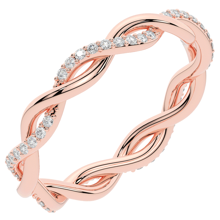 0.20CT.TW LAB DIAMOND TWIST ETERNITY WEDDING BAND - Nazarelle