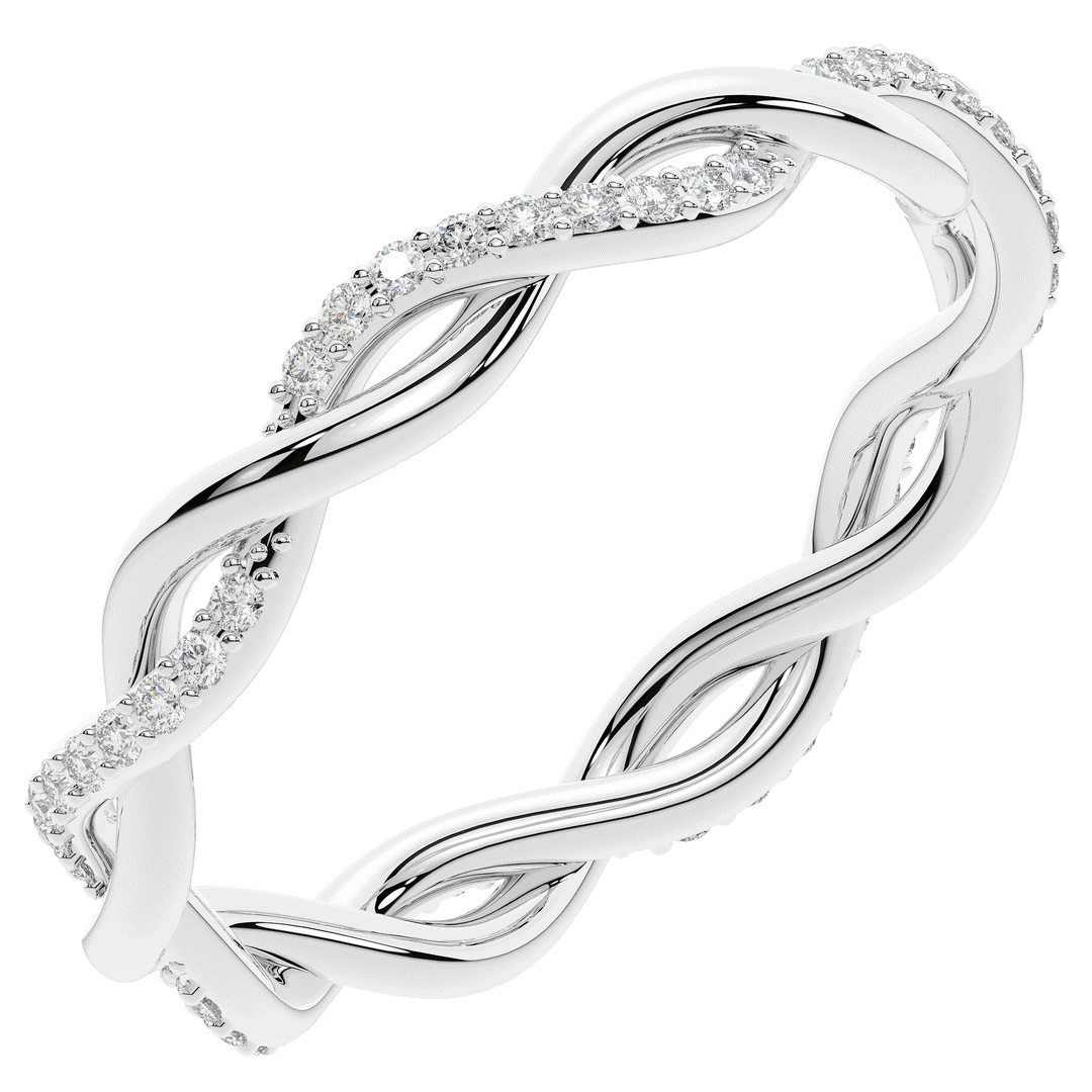 0.20CT.TW LAB DIAMOND TWIST ETERNITY WEDDING BAND - Nazarelle