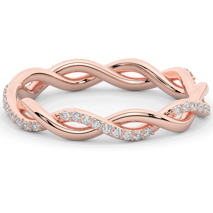 0.20CT.TW LAB DIAMOND TWIST ETERNITY WEDDING BAND - Nazarelle