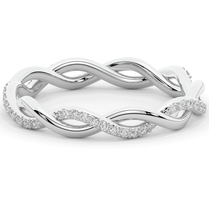 0.20CT.TW LAB DIAMOND TWIST ETERNITY WEDDING BAND - Nazarelle
