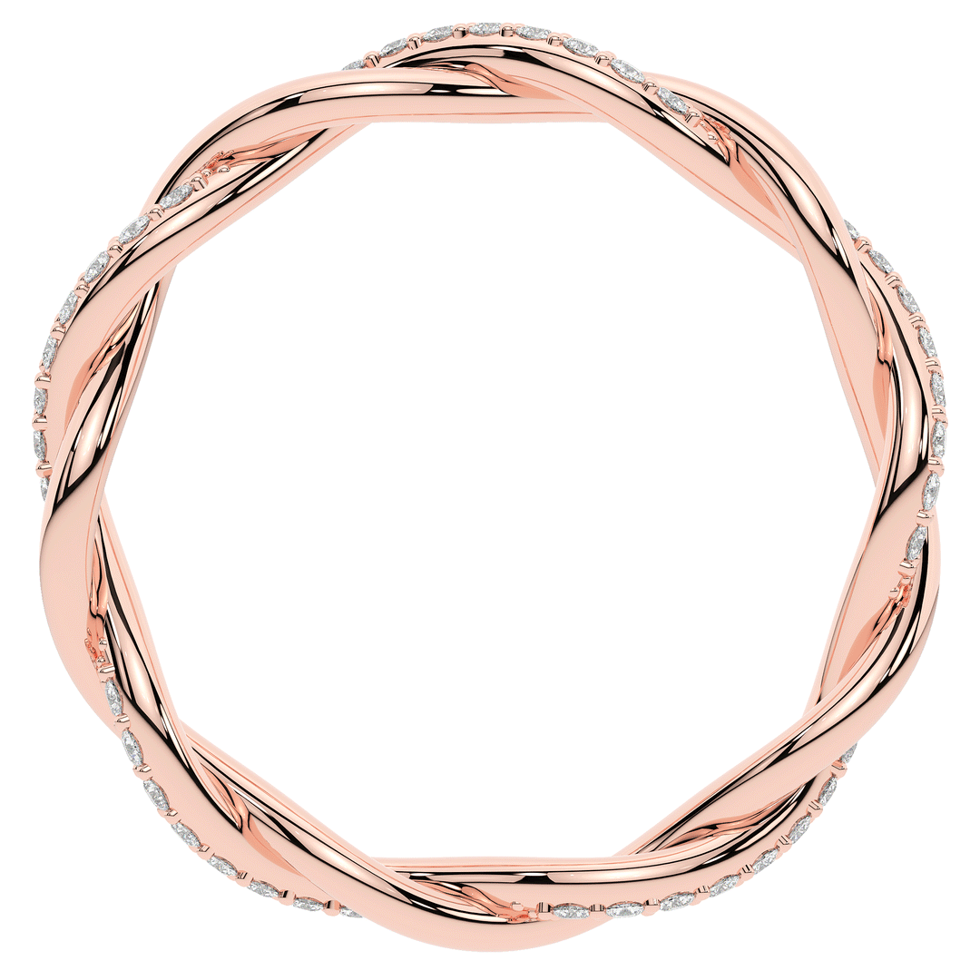 0.20CT.TW LAB DIAMOND TWIST ETERNITY WEDDING BAND - Nazarelle