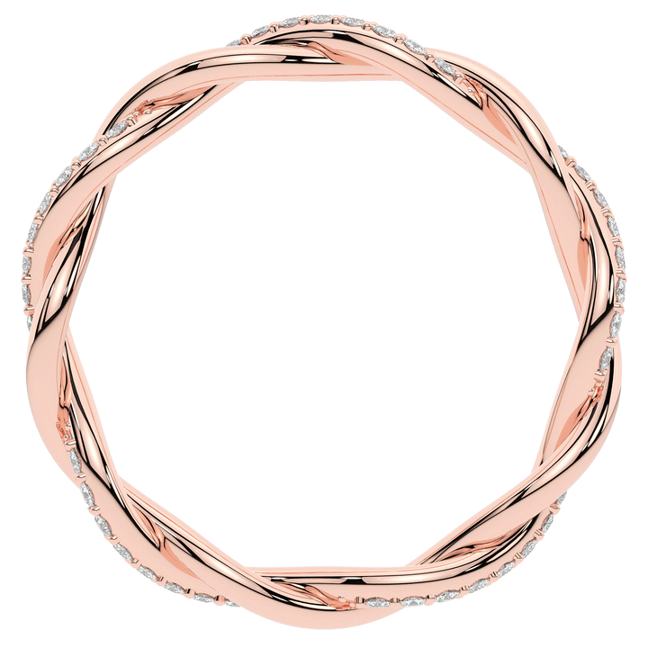 0.20CT.TW LAB DIAMOND TWIST ETERNITY WEDDING BAND - Nazarelle