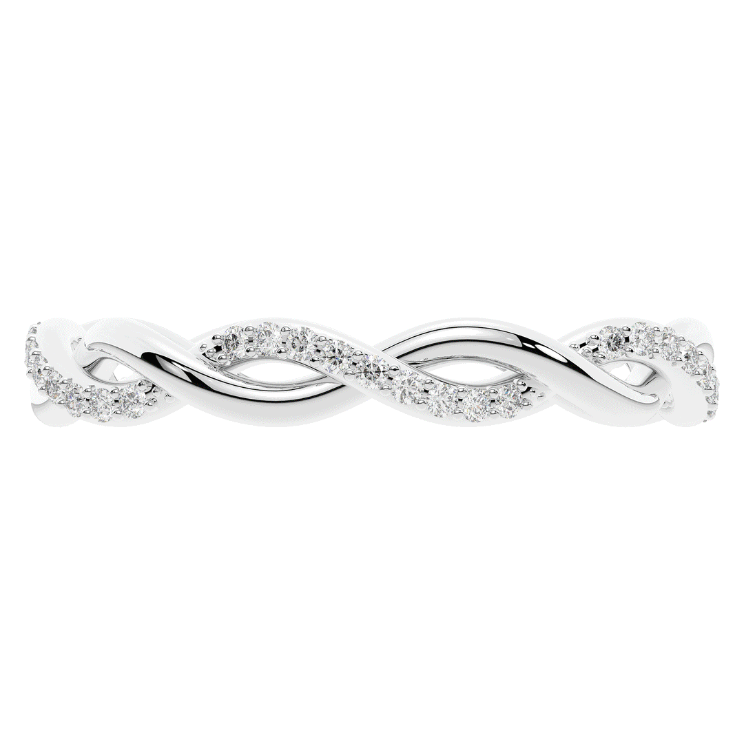 0.20CT.TW LAB DIAMOND TWIST ETERNITY WEDDING BAND - Nazarelle