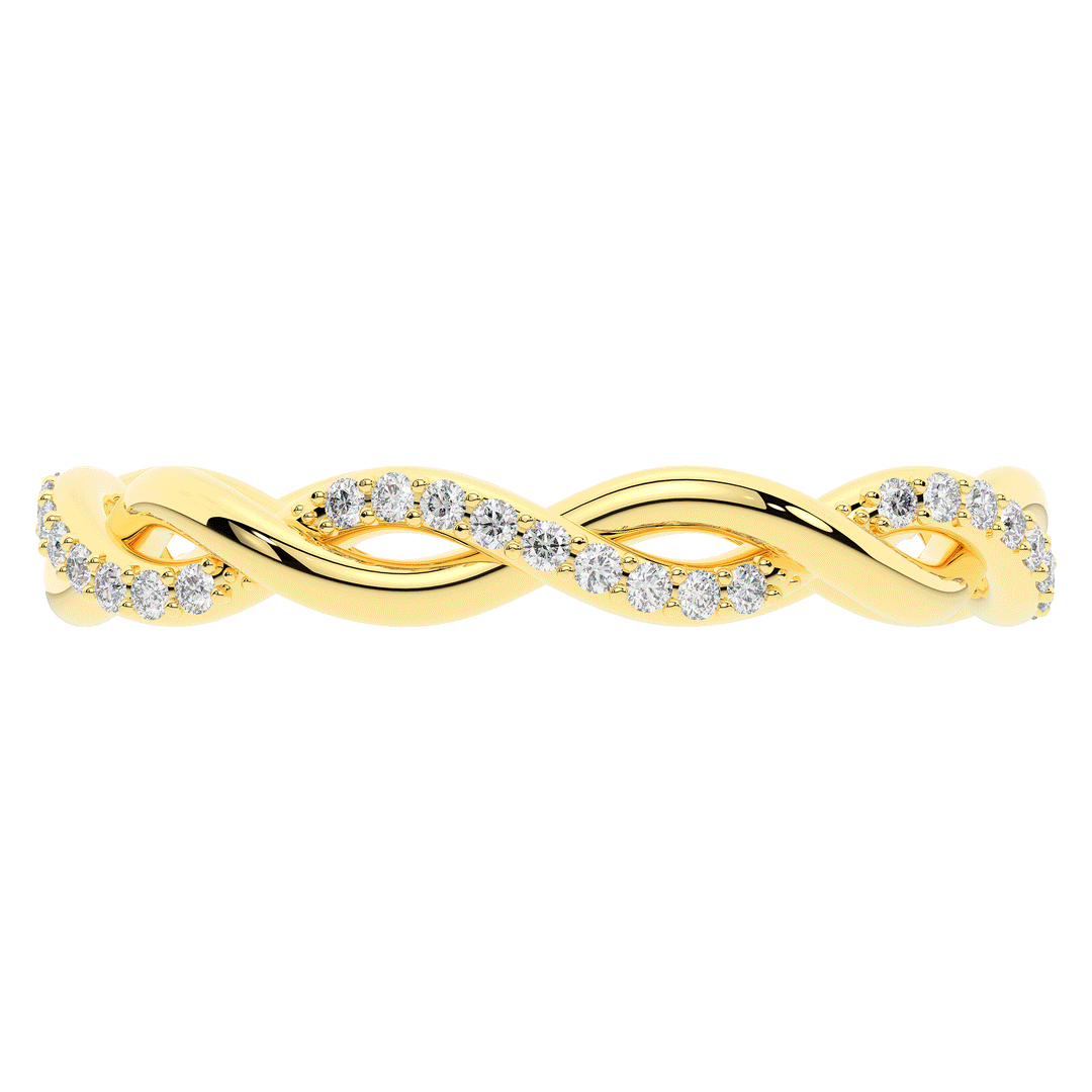 0.20CT.TW LAB DIAMOND TWIST ETERNITY WEDDING BAND - Nazarelle