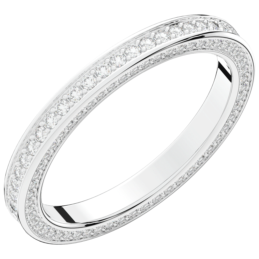 0.60CT.TW ROUND LAB DIAMOND ETERNITY WEDDING BAND - Nazarelle
