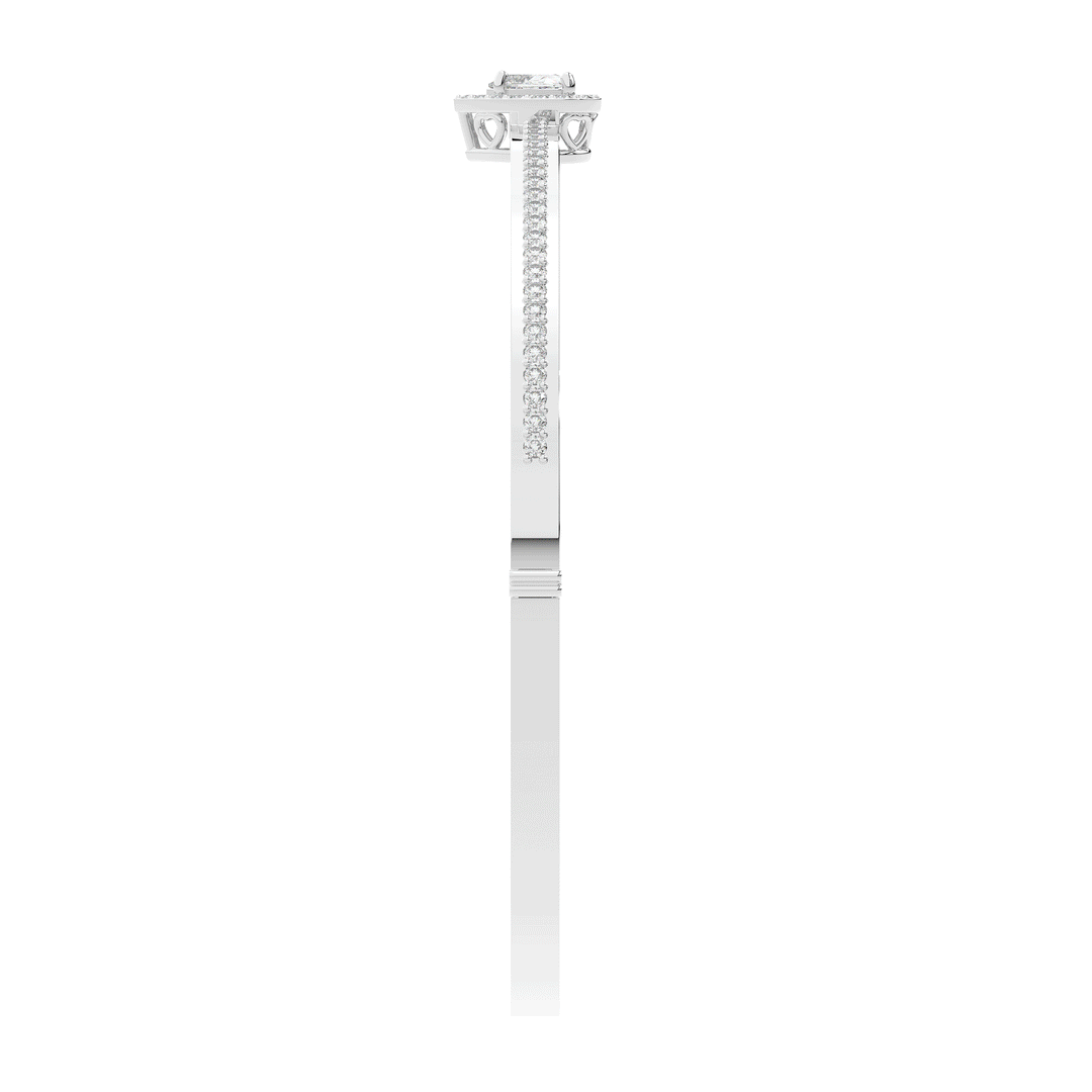 1.65CT.TW HEART AND ROUND LAB DIAMOND  BANGLE - Nazarelle