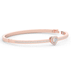 1.65CT.TW HEART AND ROUND LAB DIAMOND  BANGLE - Nazarelle