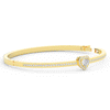 1.65CT.TW HEART AND ROUND LAB DIAMOND  BANGLE - Nazarelle