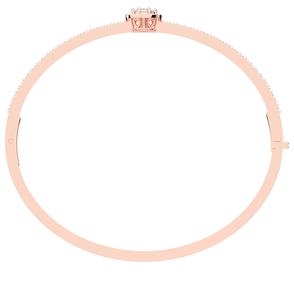 1.65CT.TW HEART AND ROUND LAB DIAMOND  BANGLE - Nazarelle