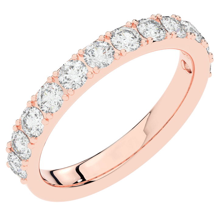 1.00CT.TW ROUND LAB DIAMOND WEDDING BAND - Nazarelle