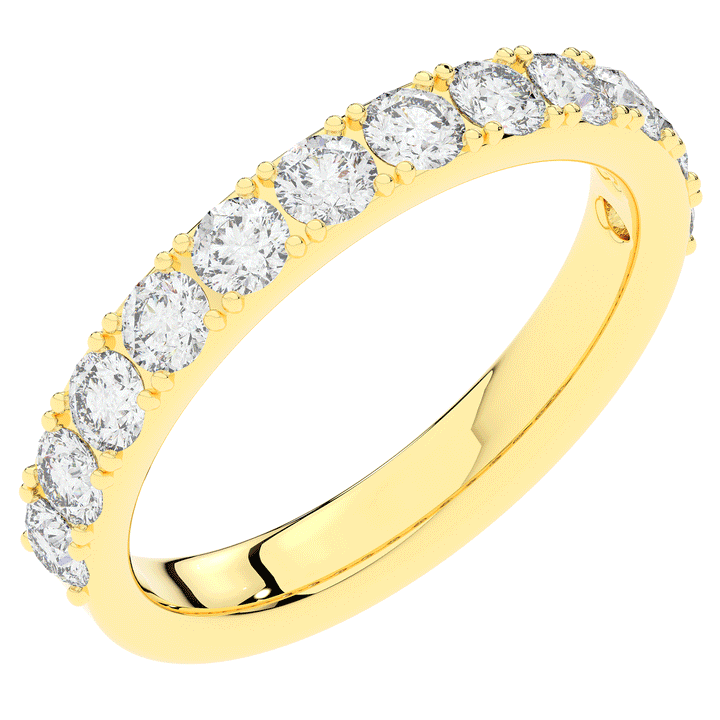 1.00CT.TW ROUND LAB DIAMOND WEDDING BAND - Nazarelle