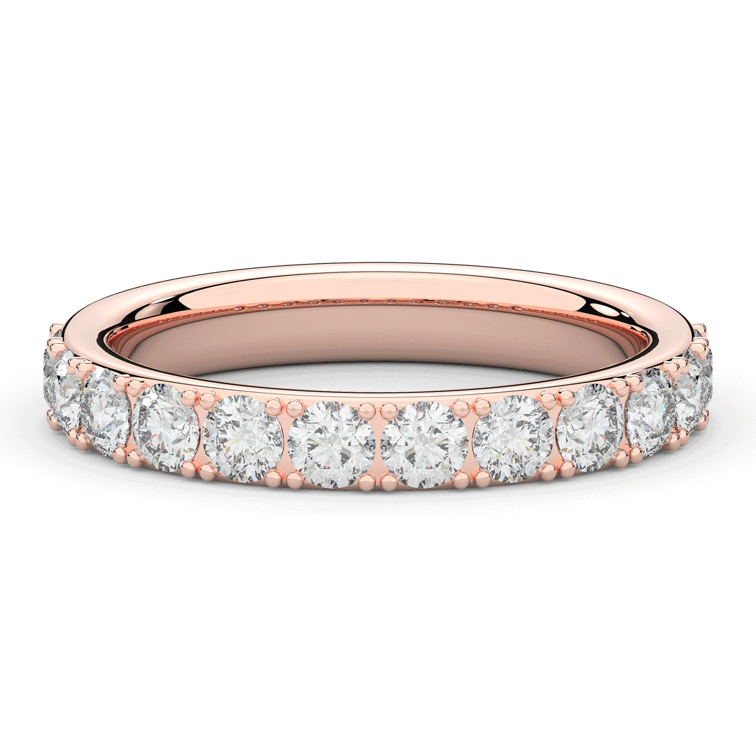 1.00CT.TW ROUND LAB DIAMOND WEDDING BAND - Nazarelle