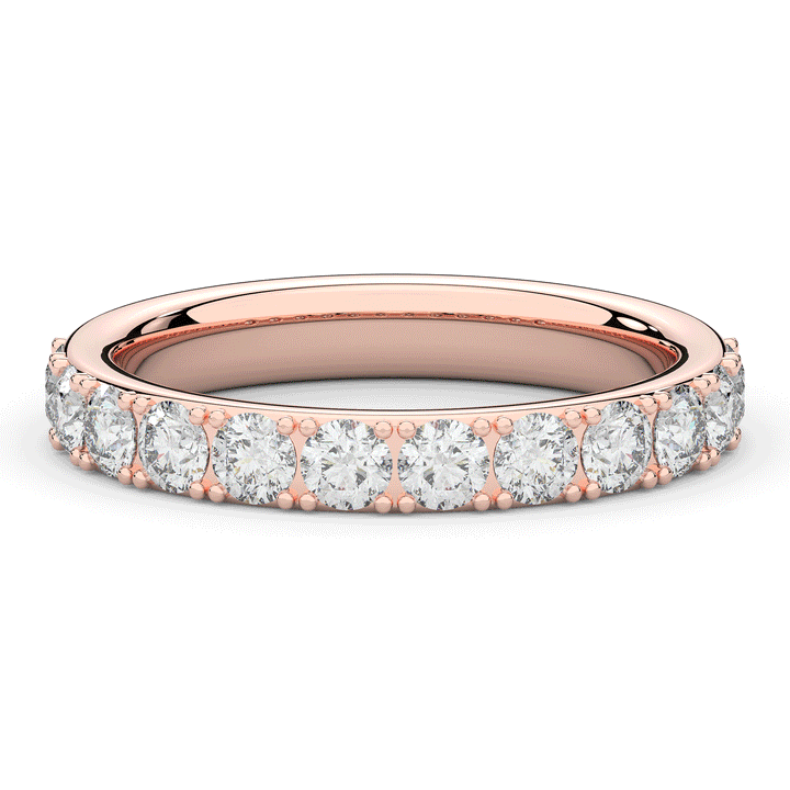 1.00CT.TW ROUND LAB DIAMOND WEDDING BAND - Nazarelle