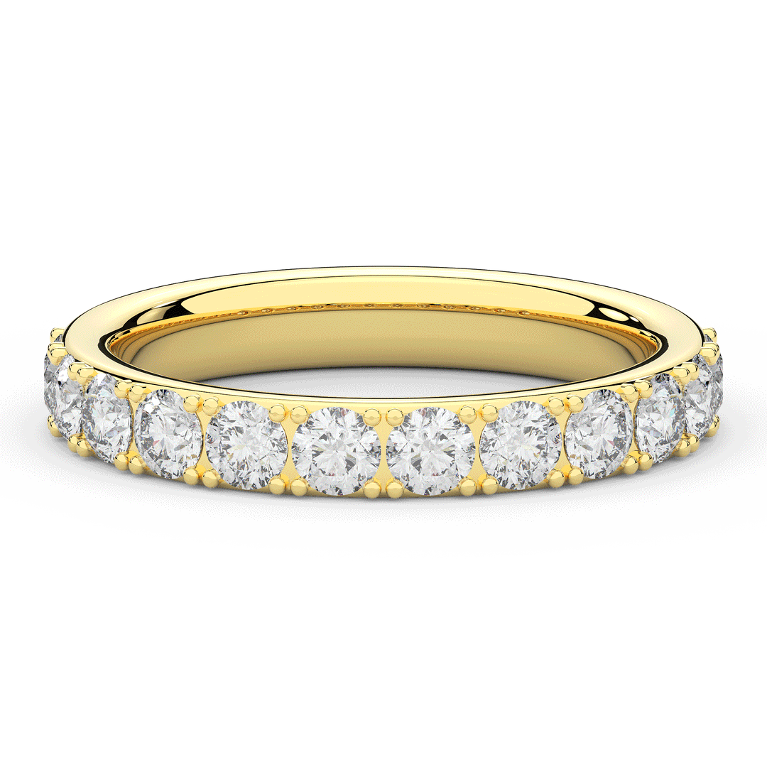 1.00CT.TW ROUND LAB DIAMOND WEDDING BAND - Nazarelle