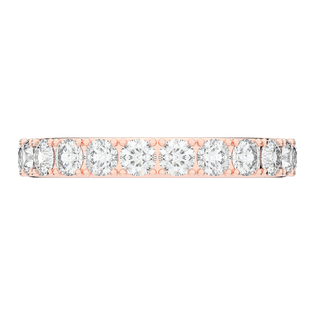 1.00CT.TW ROUND LAB DIAMOND WEDDING BAND - Nazarelle