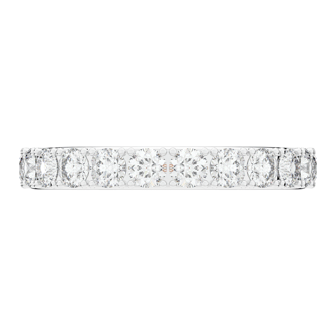 1.00CT.TW ROUND LAB DIAMOND WEDDING BAND - Nazarelle