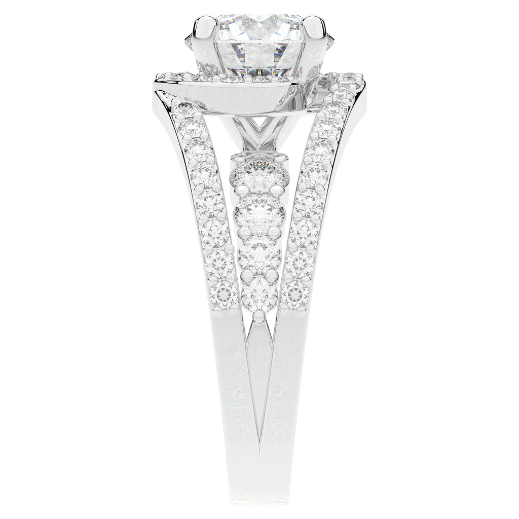 3.30CT.TW ROUND LAB DIAMOND ENGAGEMENT RING - Nazarelle