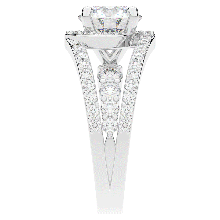3.30CT.TW ROUND LAB DIAMOND ENGAGEMENT RING - Nazarelle