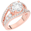 3.30CT.TW ROUND LAB DIAMOND ENGAGEMENT RING - Nazarelle