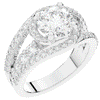 3.30CT.TW ROUND LAB DIAMOND ENGAGEMENT RING - Nazarelle