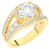 3.30CT.TW ROUND LAB DIAMOND ENGAGEMENT RING - Nazarelle