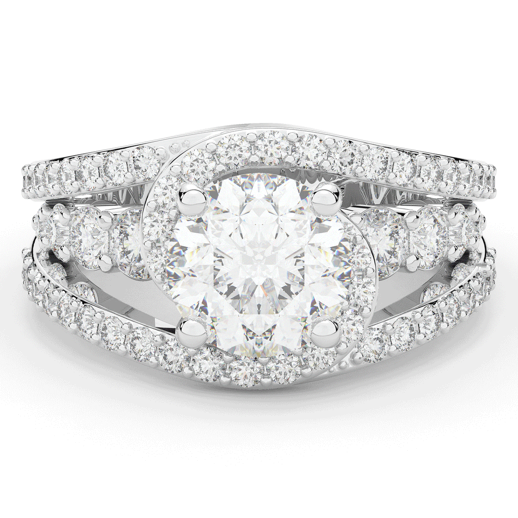 3.30CT.TW ROUND LAB DIAMOND ENGAGEMENT RING - Nazarelle