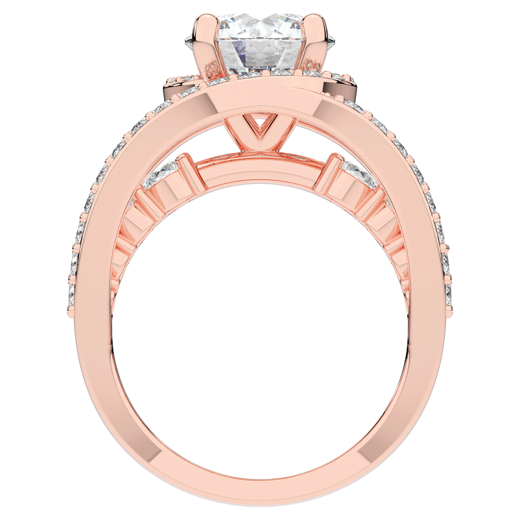 3.30CT.TW ROUND LAB DIAMOND ENGAGEMENT RING - Nazarelle