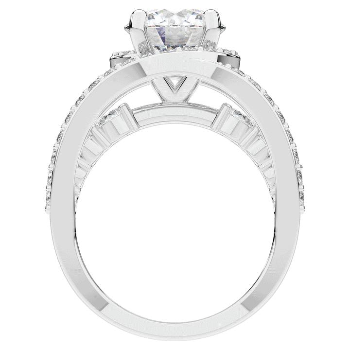 3.30CT.TW ROUND LAB DIAMOND ENGAGEMENT RING - Nazarelle