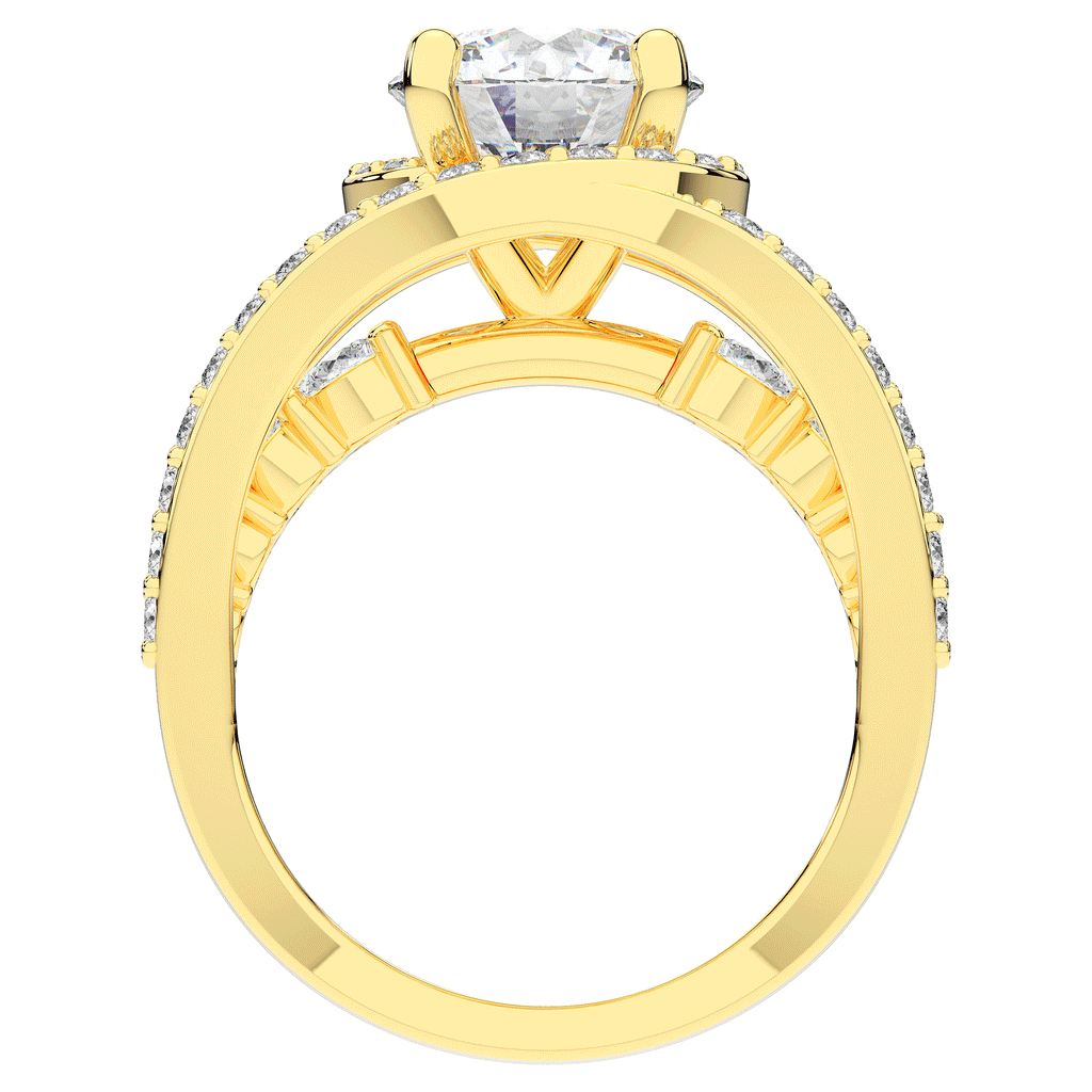 3.30CT.TW ROUND LAB DIAMOND ENGAGEMENT RING - Nazarelle