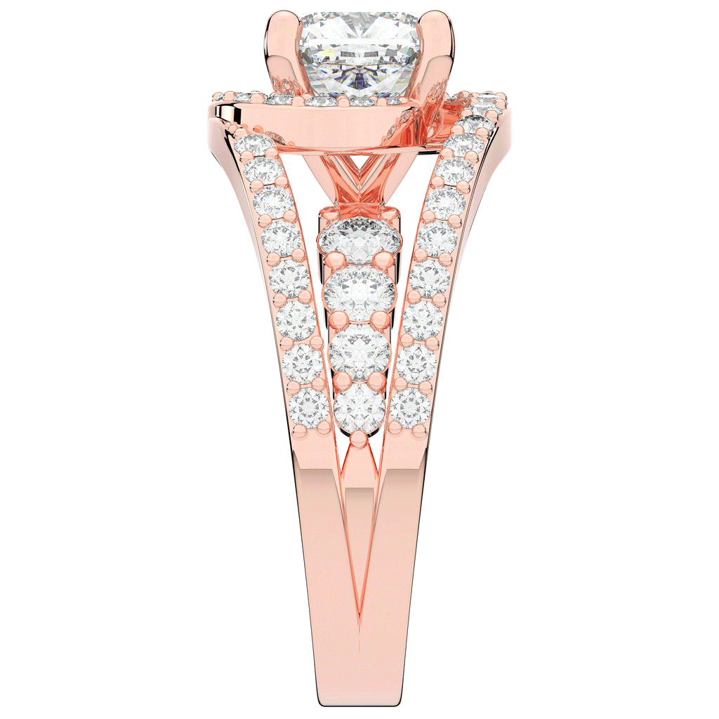 3.30CT.TW CUSHION LAB DIAMOND ENGAGEMENT RING - Nazarelle