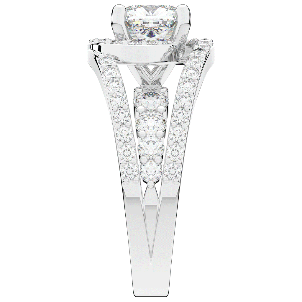 3.30CT.TW CUSHION LAB DIAMOND ENGAGEMENT RING - Nazarelle