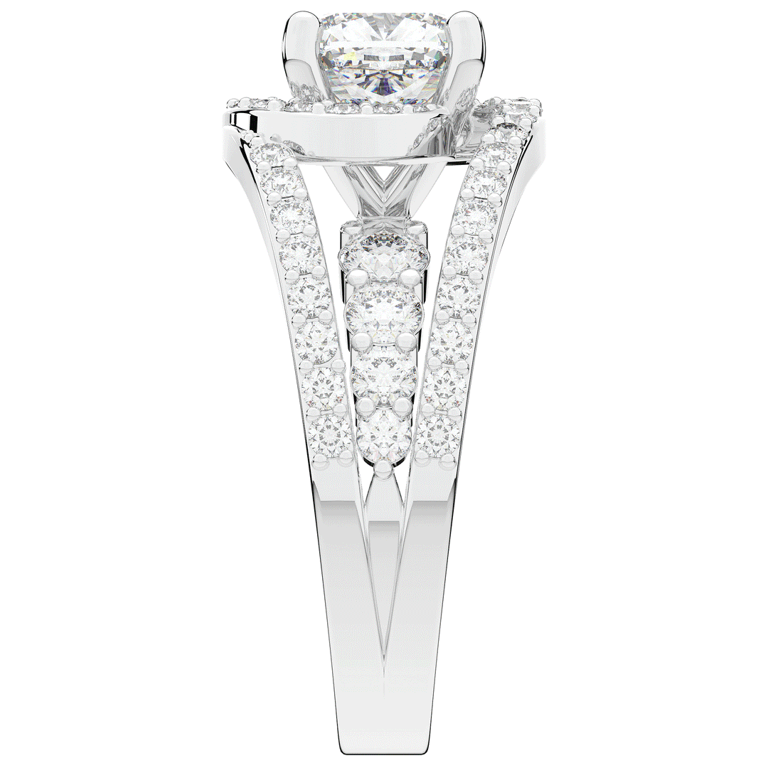 3.30CT.TW CUSHION LAB DIAMOND ENGAGEMENT RING - Nazarelle