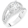 3.30CT.TW CUSHION LAB DIAMOND ENGAGEMENT RING - Nazarelle