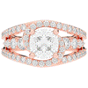 3.30CT.TW CUSHION LAB DIAMOND ENGAGEMENT RING - Nazarelle