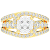3.30CT.TW CUSHION LAB DIAMOND ENGAGEMENT RING - Nazarelle