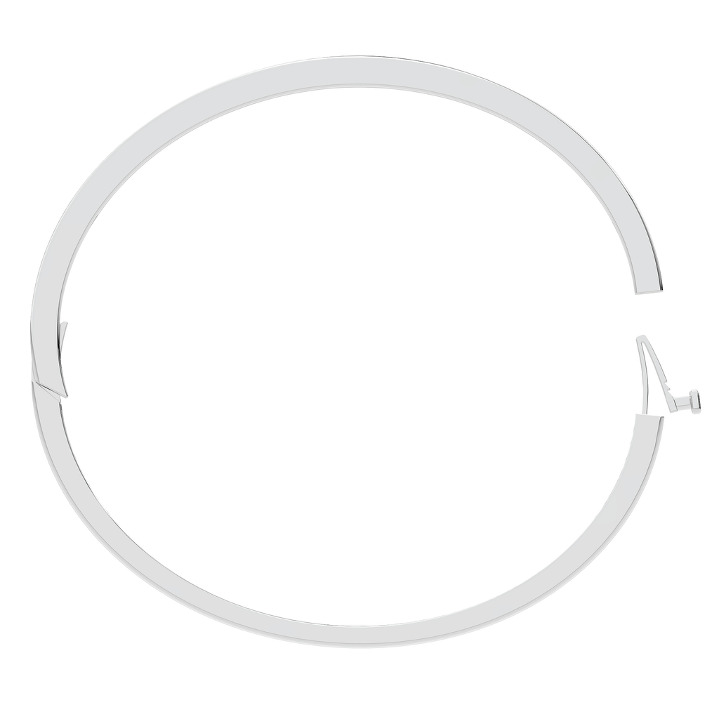 0.15CT.TW ROUND LAB BEZEL SET DIAMOND BANGLE - Nazarelle