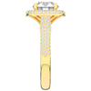 2.45CT.TW ROUND LAB DIAMOND HALO ENGAGEMENT RING - Nazarelle