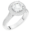2.45CT.TW ROUND LAB DIAMOND HALO ENGAGEMENT RING - Nazarelle
