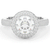 2.45CT.TW ROUND LAB DIAMOND HALO ENGAGEMENT RING - Nazarelle