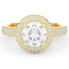2.45CT.TW ROUND LAB DIAMOND HALO ENGAGEMENT RING - Nazarelle
