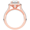 2.45CT.TW ROUND LAB DIAMOND HALO ENGAGEMENT RING - Nazarelle